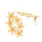 VOJ Gold Polished Floral Designer Earrings - Swadesiicart