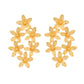 VOJ Gold Polished Floral Designer Earrings - Swadesiicart