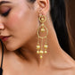 VOJ Gold Polished Elegant Anti Tarnish Big Drop Earrings - Swadesiicart