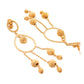 VOJ Gold Polished Elegant Anti Tarnish Big Drop Earrings - Swadesiicart