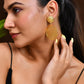 VOJ Gold Polished Hand Crafted Anti Tarnish Circular Earrings - Swadesiicart