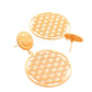 VOJ Gold Polished Hand Crafted Anti Tarnish Circular Earrings - Swadesiicart