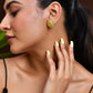 VOJ Gold Polished Designer Small Stud Earrings - Swadesiicart