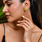 VOJ Gold Polished Designer Small Stud Earrings - Swadesiicart