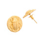 VOJ Gold Polished Designer Small Stud Earrings - Swadesiicart