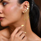 VOJ Gold Polished Anti Tarnish Openable Ear Cuff - Swadesiicart