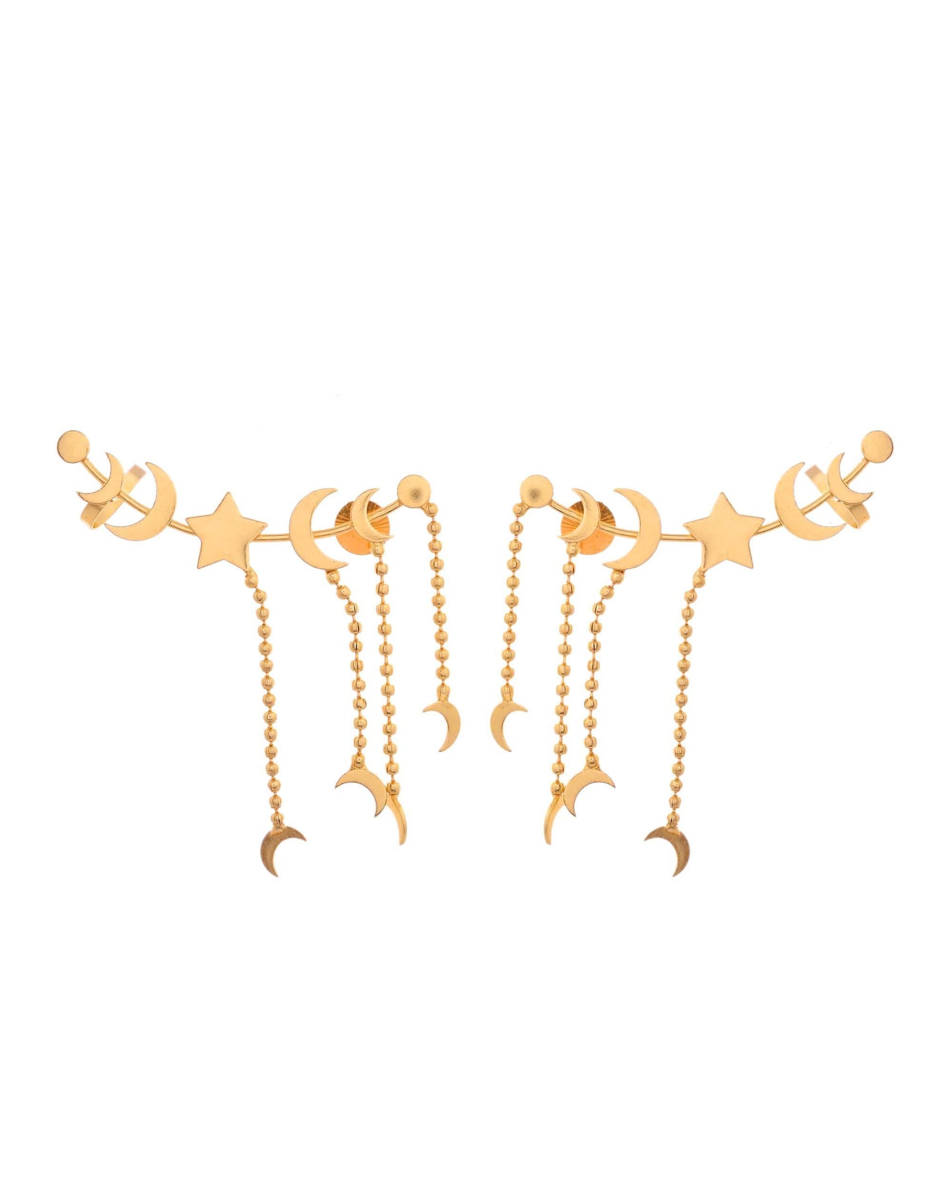 VOJ Gold Polished Anti Tarnish Openable Ear Cuff - Swadesiicart