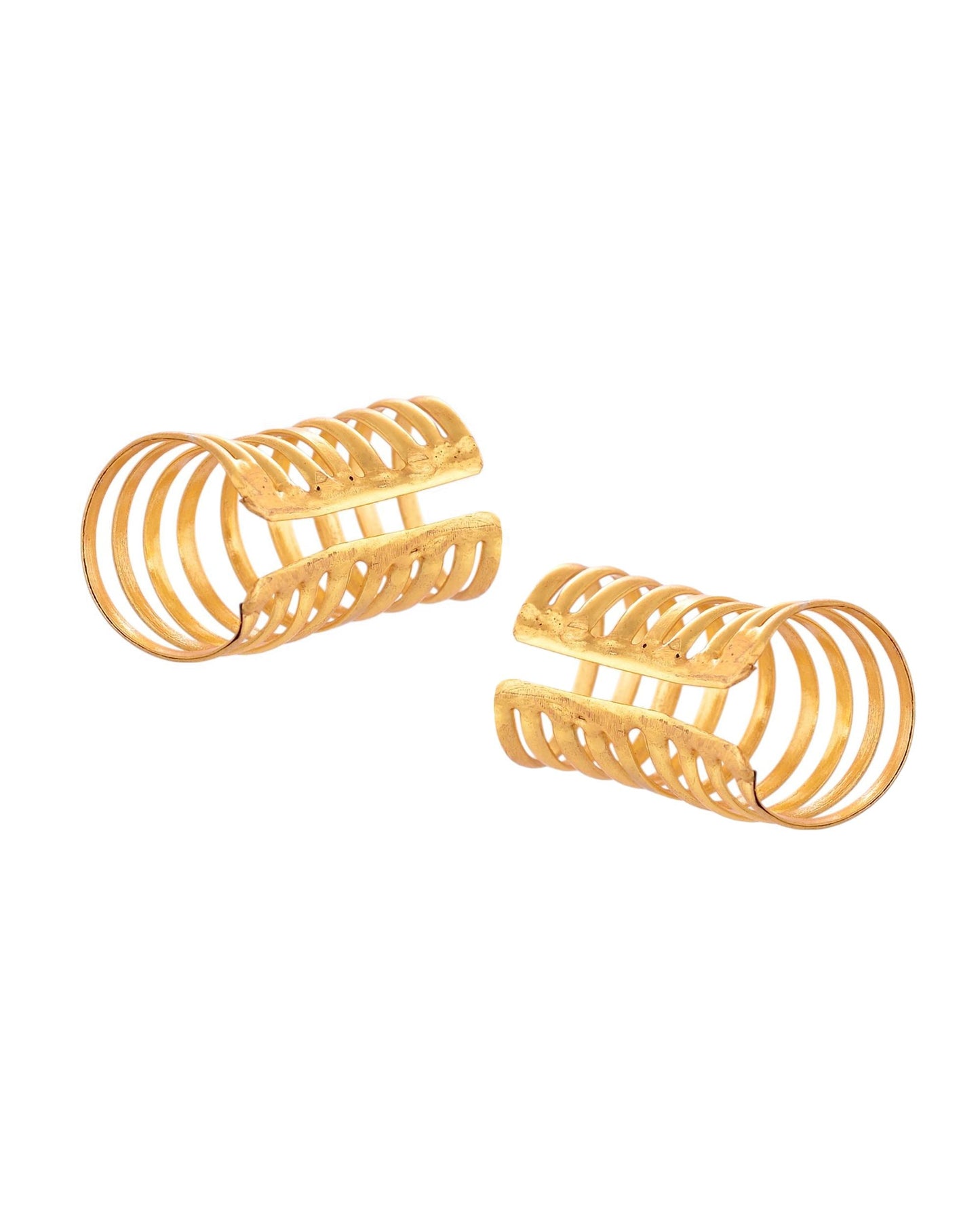 VOJ Gold Polished Circular Openable Ear Cuff - Swadesiicart