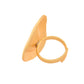 VOJ Gold Polished Geometric Shaped Big Ring | Swadesiicart