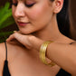 VOJ Set of 6, Gold Polished Anti Tarnish Bangles - Swadesiicart