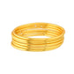 VOJ Set of 6, Gold Polished Anti Tarnish Bangles - Swadesiicart