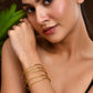 VOJ Gold Polished Elegant Anti Tarnish Multi Layer Bracelet - Swadesiicart