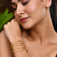 VOJ Gold Polished Elegant Anti Tarnish Multi Layer Bracelet - Swadesiicart