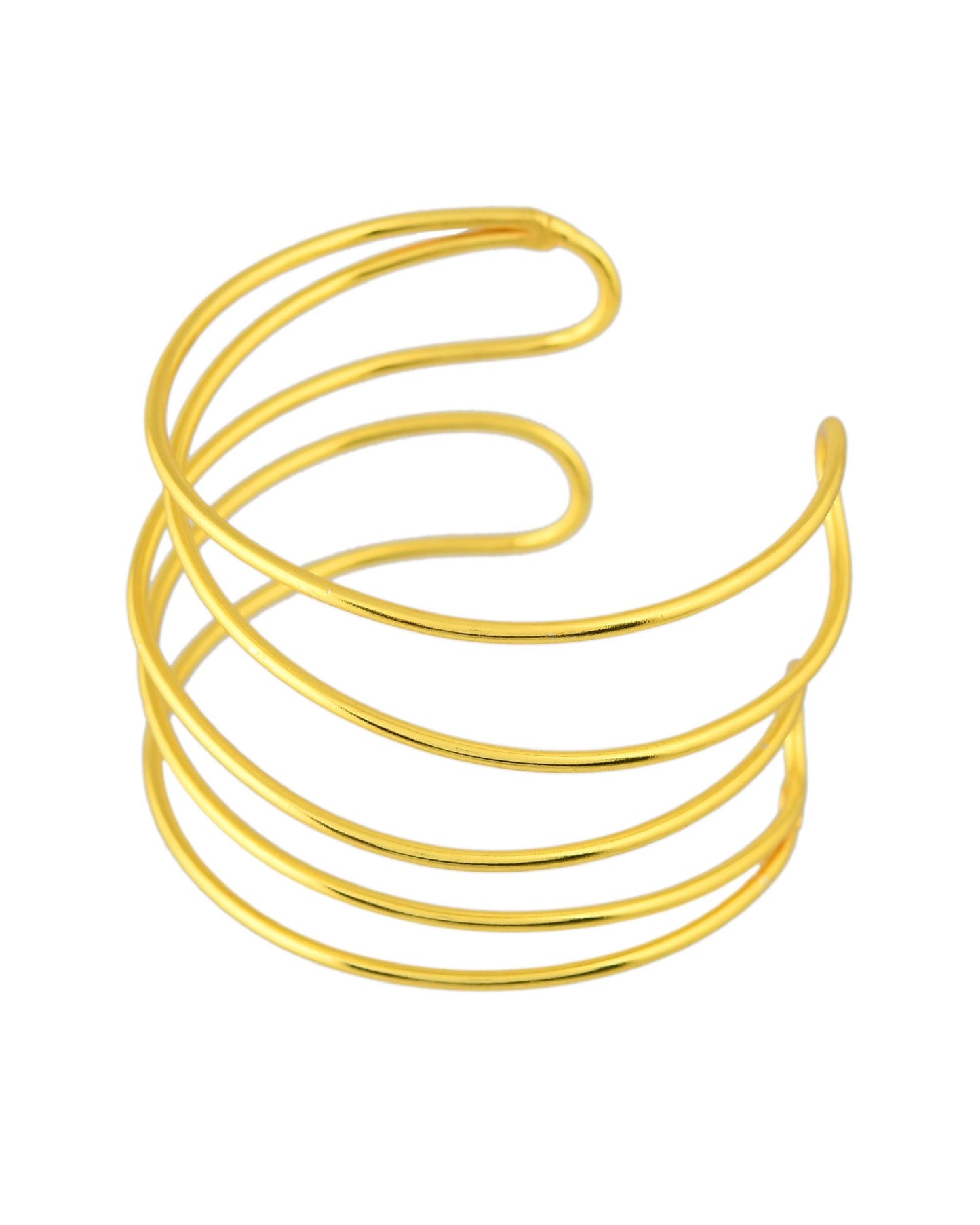 VOJ Gold Polished Elegant Anti Tarnish Multi Layer Bracelet - Swadesiicart