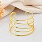 VOJ Gold Polished Elegant Anti Tarnish Multi Layer Bracelet - Swadesiicart
