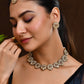 VOJ Copper Plated Stone Studded Circular Shaped Jewellery Set With Maang Tikka - Swadesiicart