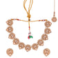 VOJ Copper Plated Stone Studded Circular Shaped Jewellery Set With Maang Tikka - Swadesiicart
