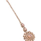 VOJ Copper Plated Stone Studded Circular Shaped Jewellery Set With Maang Tikka - Swadesiicart