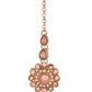 VOJ Copper Plated Stone Studded Circular Shaped Jewellery Set With Maang Tikka - Swadesiicart