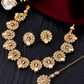 VOJ Copper Plated Stone Studded Circular Shaped Jewellery Set With Maang Tikka - Swadesiicart