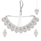 VOJ Silver - Plated American Diamond Studded Jewellery Set - Swadesiicart