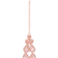 VOJ Rose Gold-Polished CZ Studded Jewellery Set With Maang Tikka - Swadesiicart