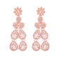 VOJ Rose Gold-Polished CZ Studded Jewellery Set With Maang Tikka - Swadesiicart