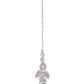 VOJ Silver-Plated CZ Stone And Pearl Necklace With Earrings And Maang Tikka Set - Swadesiicart