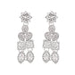 VOJ Silver-Plated AD Stone Studded Necklace With Earrings And Maang Tikka Set - Swadesiicart