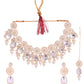 VOJ Gold Polished Artificial Beads And Stone Studded Necklace Set With Maang Tikka - Swadesiicart