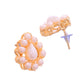 VOJ Gold Polished Artifical Pearl Mutli Layer Necklace And Earrings Set - Swadesiicart