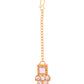 VOJ Gold Polished Stone Studded Necklace Set With Maang Tikka - Swadesiicart