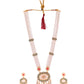 VOJ Gold Toned Artificial Beads Studded Long Necklace And Earrings Set - Swadesiicart