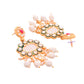 VOJ Gold Toned Artificial Beads Studded Long Necklace And Earrings Set - Swadesiicart