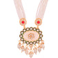 VOJ Gold Toned Artificial Beads Studded Long Necklace And Earrings Set - Swadesiicart