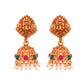 VOJ Gold Polished Beaded Temple Jewellery Set - Swadesiicart