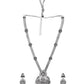 VOJ Oxidized Silver-Plated Artificial Beaded Long Jewellery Set - Swadesiicart
