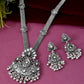 VOJ Oxidized Silver-Plated Artificial Beaded Long Jewellery Set - Swadesiicart