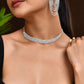 VOJ Silver-Plated Cubic Stone Studded Jewellery Set - Swadesiicart