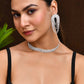 VOJ Silver-Plated Cubic Stone Studded Jewellery Set - Swadesiicart