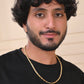 VOJ Men Gold Polished Textured Link Chain - Swadesiicart