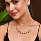VOJ Gold Polished Stainless Steel Black Hear Shaped Stone Chain - Swadesiicart