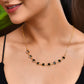 VOJ Gold Polished Stainless Steel Black Hear Shaped Stone Chain - Swadesiicart