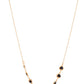VOJ Gold Polished Stainless Steel Black Hear Shaped Stone Chain - Swadesiicart