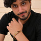 VOJ Men's Dual Toned Grid Bracelet - Swadesiicart