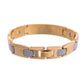 VOJ Men's Dual Toned Grid Bracelet - Swadesiicart