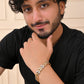 VOJ Gold Toned & Silver-Toned Stainless Steel Magnetic Wheat Chain Bracelet - Swadesiicart