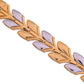 VOJ Gold Toned & Silver-Toned Stainless Steel Magnetic Wheat Chain Bracelet - Swadesiicart