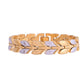 VOJ Gold Toned & Silver-Toned Stainless Steel Magnetic Wheat Chain Bracelet - Swadesiicart