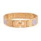 VOJ Men Silver & Gold-Toned Link Bio Energy Bracelet - Swadesiicart